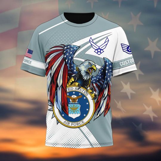 Customized US Air Force Veteran 3D shirt
