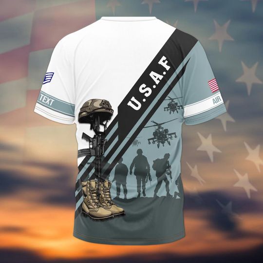 Customized US Air Force Veteran  3D Shirts