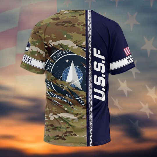 Customized US Space Force Veteran  3D Shirts