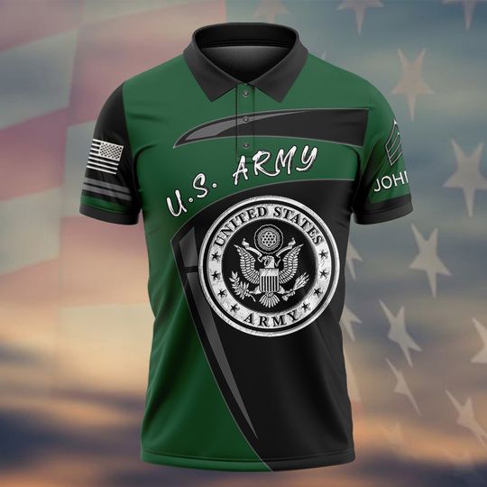 Customized U.S Veteran Polo Shirt