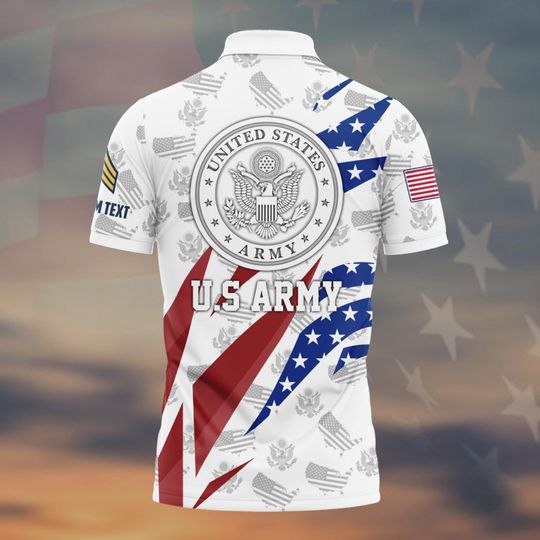 Customized U.S Veteran Polo Shirt Patriotic Gift