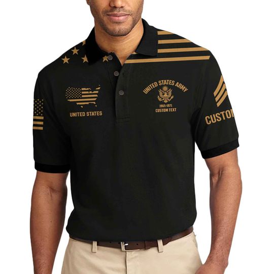 Customized U.S Veteran Polo Shirt