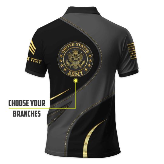 U.S Veteran Customized Polo Shirt