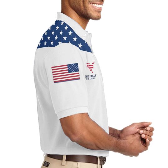 Customized U.S Veteran Honor The Fallen Polo Shirt