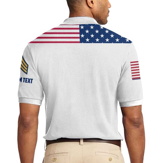 Customized U.S Veteran Honor The Fallen Polo Shirt