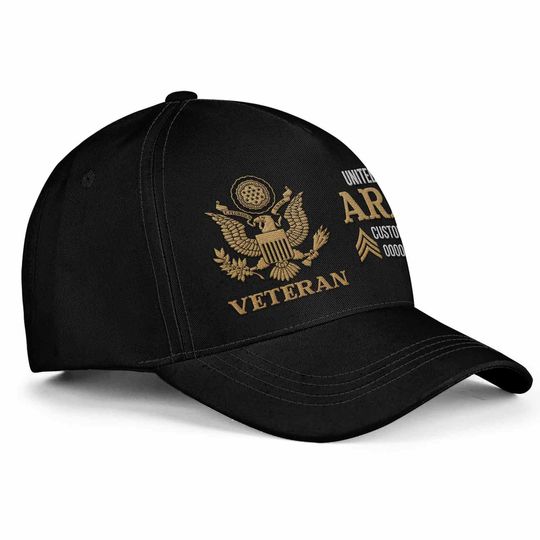 Customized US Veteran Proudly Served Embroidered Classic Cap