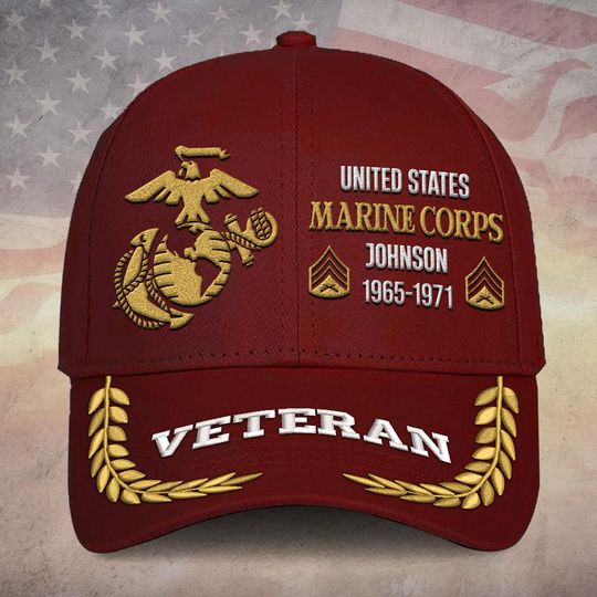 Customized US Veteran Proudly Served Baseball Cap