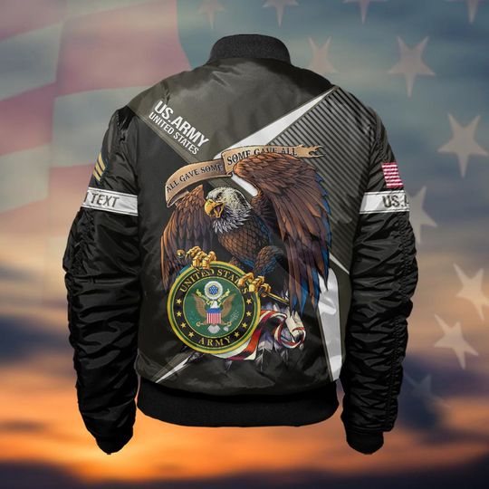 Customized US Army Veteran Bomber Jacket