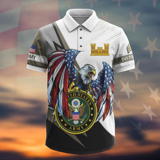 Customized Military Branch Polo Shirt