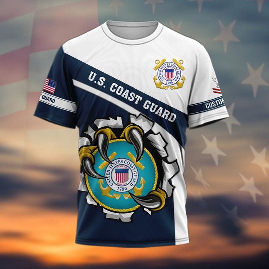Customized US Coast Guard 3D shirt