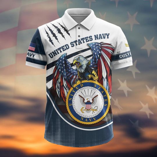 Customized US Navy Polo Shirt
