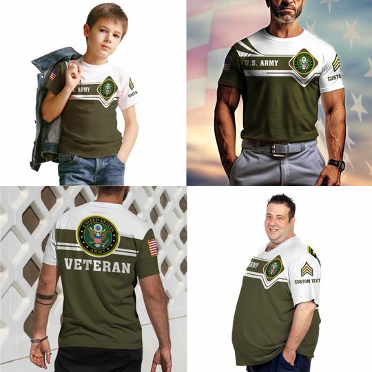 Customized US Army Veteran T-Shirt
