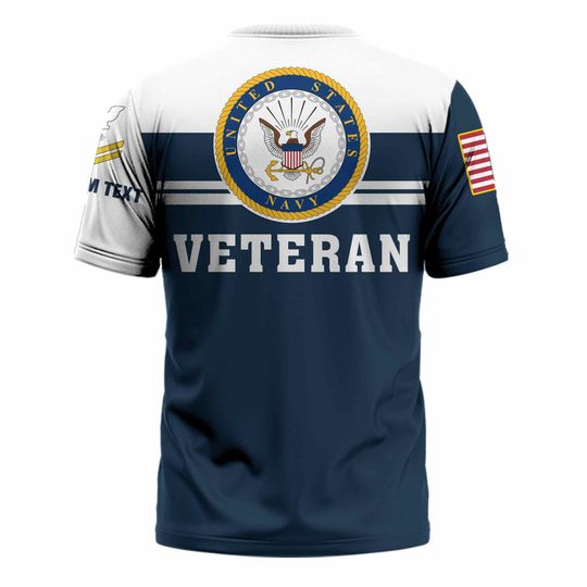Customized US Navy Veteran 3D T-Shirt