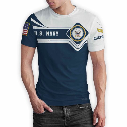 Customized US Navy Veteran 3D T-Shirt