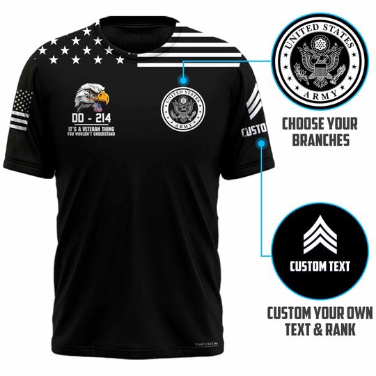 Customized DD-214 Veteran T-Shirt
