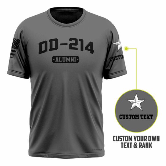 Personalized DD-214 T-Shirt with Peaceful Quote