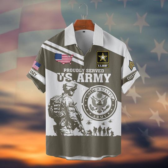Customized US Military Shirts Hawaiian Shirt