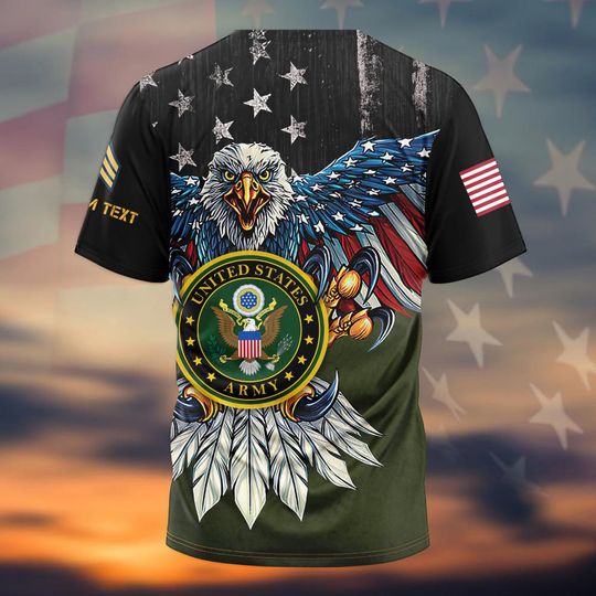 Customized Eagle Veteran 3D Shirt