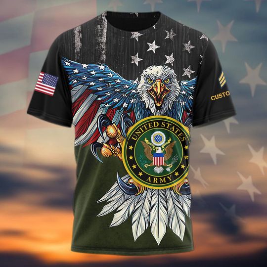 Customized Eagle Veteran 3D Shirt