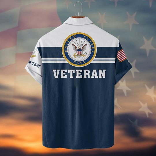 Customized U.S Navy Veteran Shirts Hawaiian Shirt