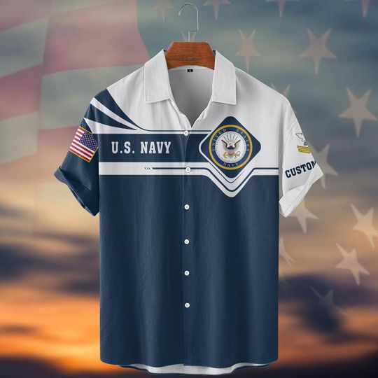 Customized U.S Navy Veteran Shirts Hawaiian Shirt