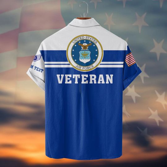 Customized U.S Air Force Veteran Shirts Hawaiian Shirt