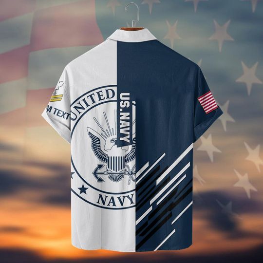 Customized US Navy Veteran Shirts Hawaiian Shirt