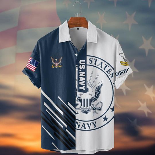 Customized US Navy Veteran Shirts Hawaiian Shirt