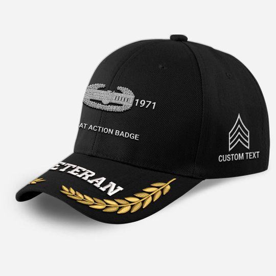 Customized US Veteran – Army Badges Proudly Served Embroidered Baseball Cap
