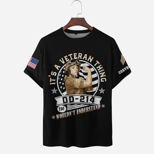 Customized Veteran 3D T-Shirt