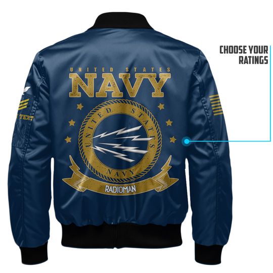 US Navy Rating Custom Bomber Jacket