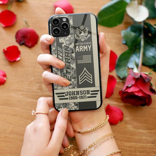 Customized US Veteran Camouflage Pattern Phone Case