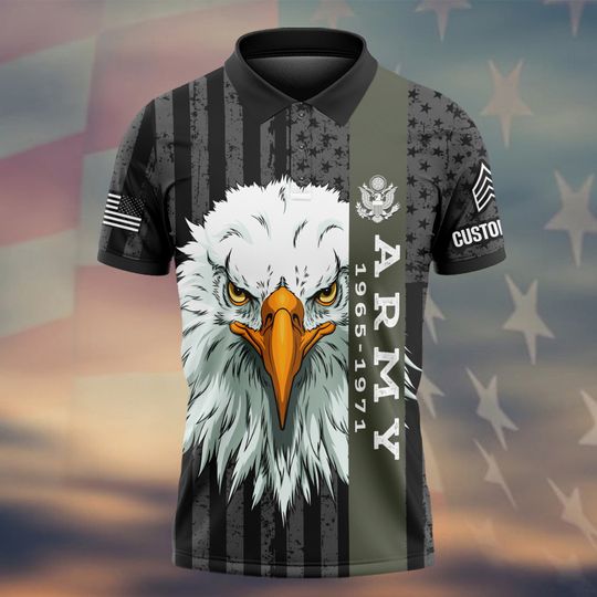 Customized Eagle U.S. Veteran Polo Shirt
