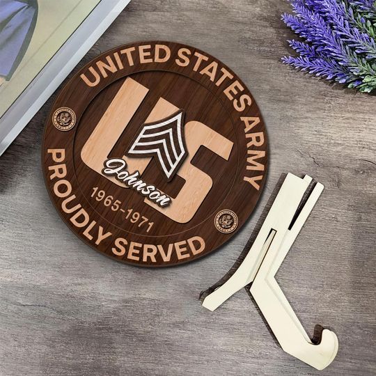 Customized U.S Veteran Proudly Served