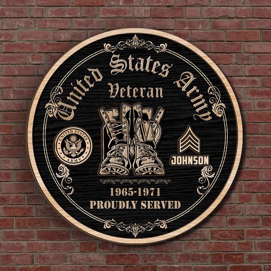 Customized U.S Veteran Proudly Served
