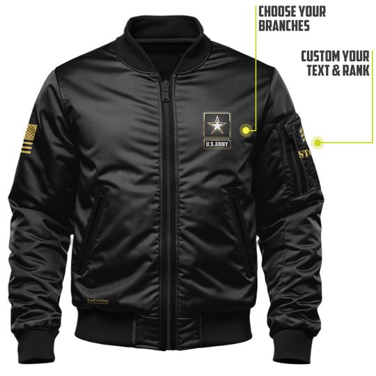 Customized DD-214 Veteran Bomber Jacket