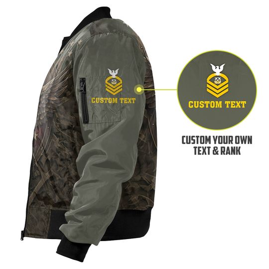 Customized Eagle Veteran 3D Bomber Jacket