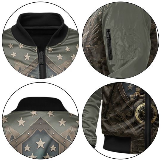 Customized Eagle Veteran 3D Bomber Jacket