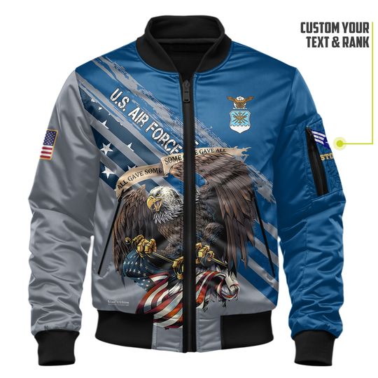 Customized US Air Force Bomber Jacket x “All Gave Some Some Gave All” Bomber Jacket