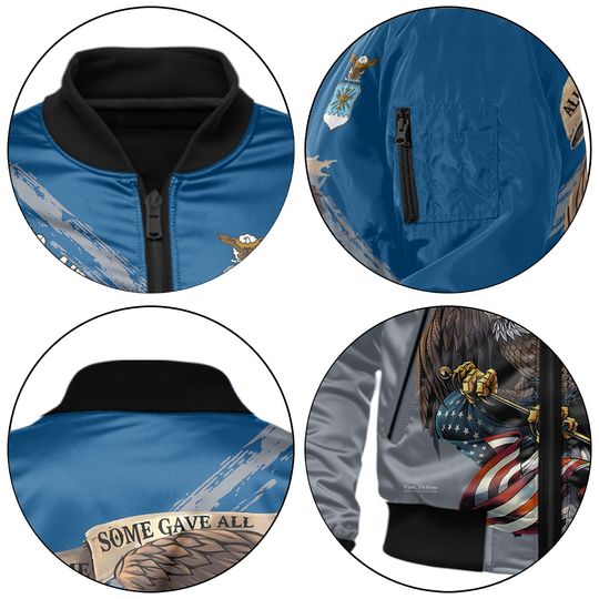 Customized US Air Force Bomber Jacket x “All Gave Some Some Gave All” Bomber Jacket