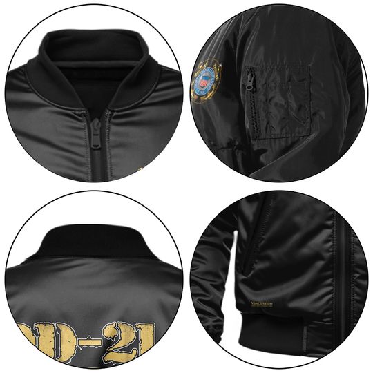 Customized DD-214 Coast Guard Bomber Jacket
