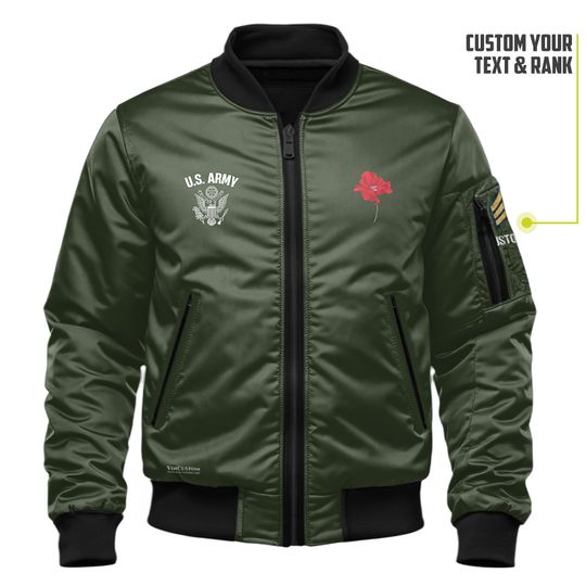 Customized US Army Memorial Day Bomber Jacket: Remember & Honor Our Veterans
