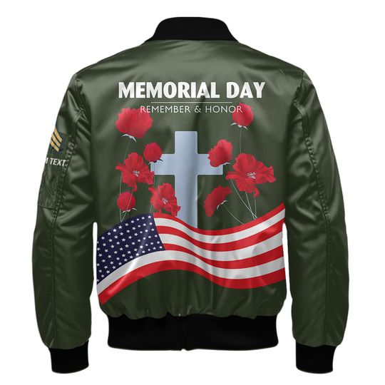 Customized US Army Memorial Day Bomber Jacket: Remember & Honor Our Veterans