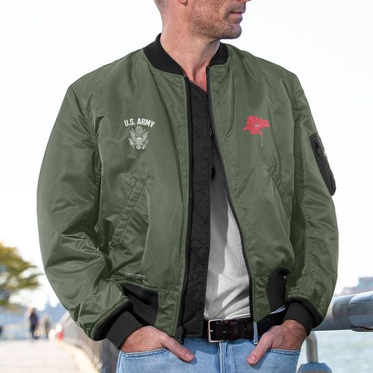 Customized US Army Memorial Day Bomber Jacket: Remember & Honor Our Veterans