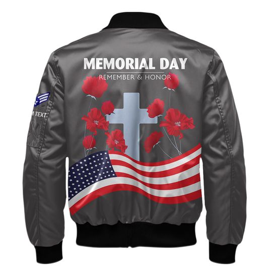 Customized US Air Force Memorial Day Bomber Jacket: Remember & Honor Our Veterans