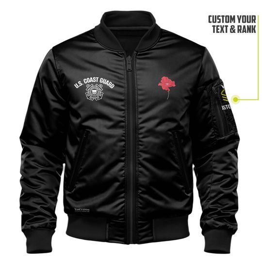 Customized US Coast Guard Memorial Day Bomber Jacket: Remember & Honor Our Veterans