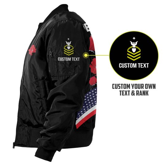 Customized US Coast Guard Memorial Day Bomber Jacket: Remember & Honor Our Veterans