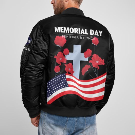 Customized US Space Force Memorial Day Bomber Jacket: Remember & Honor Our Veterans