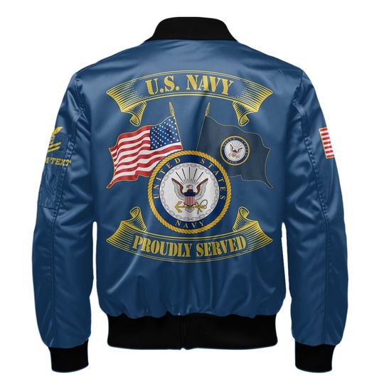 Customized US Navy Bomber Jacket
