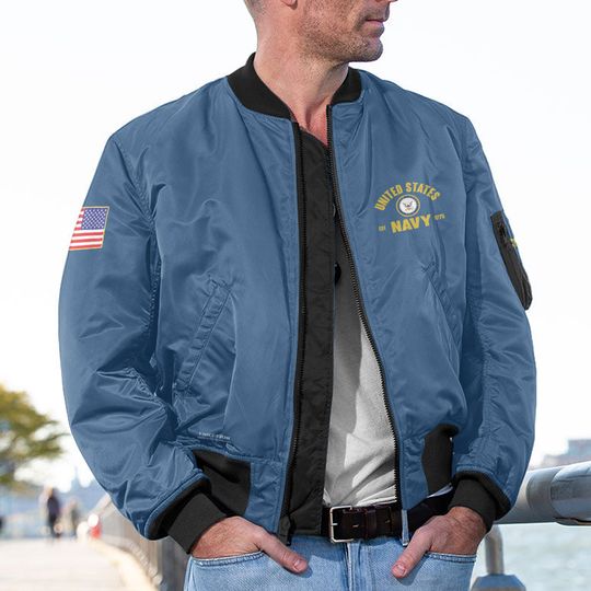 Customized US Navy Bomber Jacket